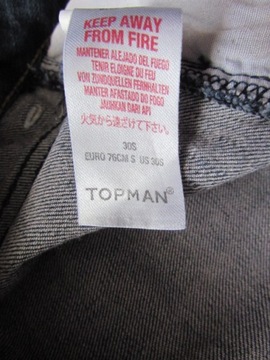 TOPMAN SPODNIE MĘSKIE SKINNY W30 L32 *