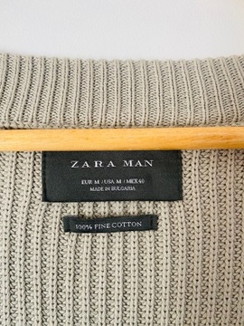 Sweter Zara Man M luźny krój 100% bawełna