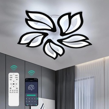 LAMPA SUFITOWA PLAFON LED ŻYRANDOL CHROM 94W 6500K