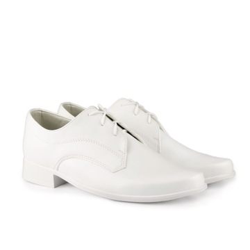 Buty komunijne chłopięce białe KBC-010-B - 39