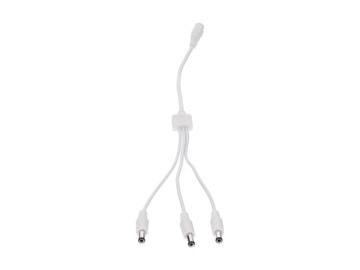 ROZGAŁĘŹNIK DC 5.5X2.1 3W-1G BIAŁY 22/20AWG 32CM