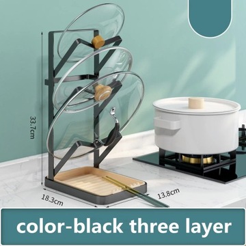 Kitchen Pot Lid Rack Multi-layer Organizer Shelf