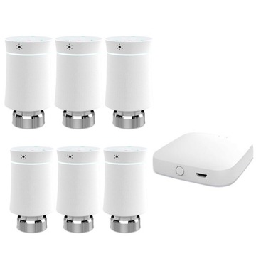 Głowica Termostatyczna Zigbee TUYA 6X +Brama HUB