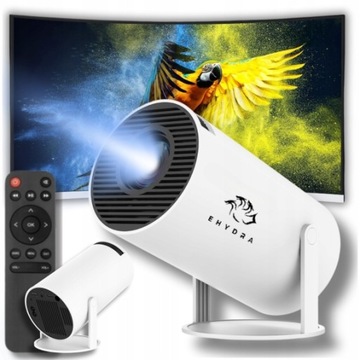 MINI PROJEKTOR EHYDRA OBROTOWY RZUTNIK FULL HD Z GŁOŚNIKIEM ANDROID TV WIFI