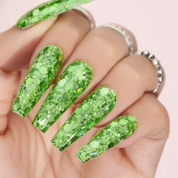 НАБОР УКРАШЕНИЙ ДЛЯ НОГТЕЙ, 5 ШТ. GREEN DUST GLITTER