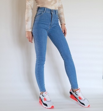 rurki LEVI'S Mile High Super Skinny W25 L30 XS 34 jasne