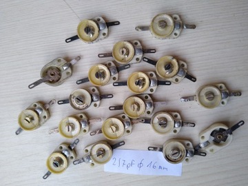 KONDENSATOR nastawny TRYMER 2/7 pF 16mm gr.7mm