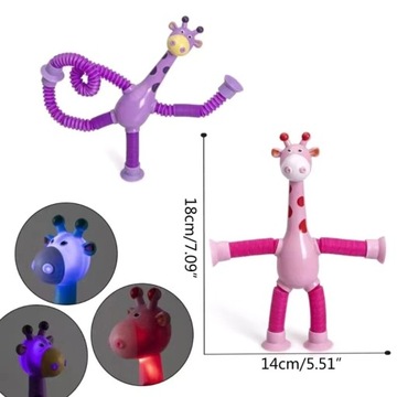 Фигурка пружинная телескопическая присоска жираф