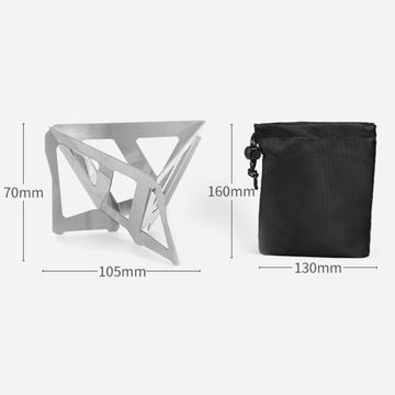 Серебряная складная капельница для кофе