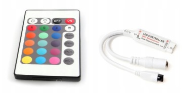 KONTROLER STEROWNIK DO TAŚMA LED RGB Pilot IR 144W