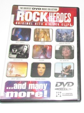 ROCK HEROES dvd teledyski clips DEEP PURPLE SAXON Talking heads Poison