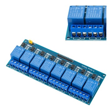 Przekaźnik 5V 8 Kanałów Moduł Przekaźników 230V 10A Zgodny z Arduino RPI