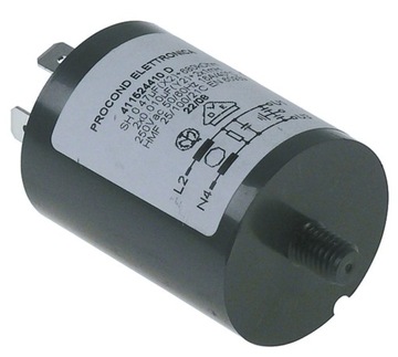 Filtr 411524410 250V 50/60Hz dł. 50mm M8 plastik