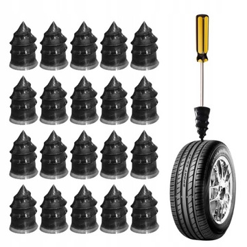 3-5 mm OPON SZYBKA NAPRAWA Gumowe gwoździe 20szt