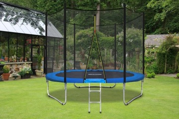 САДОВЫЙ батут 252 СМ С СЕТКОЙ + ЛЕСТНИЦА FITNET