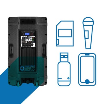 Vonyx 800W 12-дюймовая удаленная аудиосистема с USB BT
