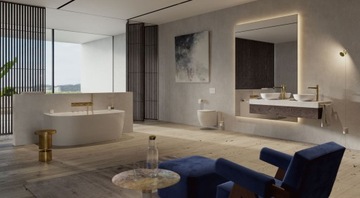 Золотая душевая насадка Omnires Contorur