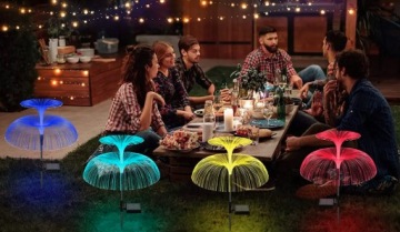 ВОЛОКОННО-ОПТИЧЕСКАЯ СОЛНЕЧНАЯ САДОВАЯ ЛАМПА JEDDUS НАБОР из 2 шт.