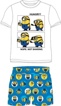 PIŻAMA MINIONKI CHŁOPIĘCA KOSZULKA SPODENKI DZIECIĘCA BAWEŁNIANA TSHIRT