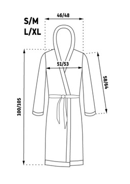 SZLAFROK DAMSKI DŁUGI CIEPŁY L/XL BAWEŁNIANY SZLAFROK DAMSKI Z KAPTUREM