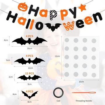 Хэллоуинские декорации (UneedMe) набор украшений, 3D наклейки