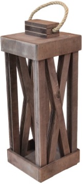 LAMPION DEKORACYJNY BRĄZOWY 55cm DOM OGRÓD ŚLUB WESELE STROIK KWIATY GRÓB