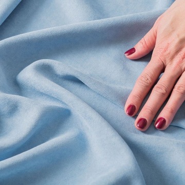 TKANINA MATERIAŁ WELUR EFE MILAS 300 CM BABY BLUE