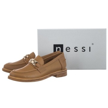 Buty Damskie Obuwie Mokasyny Nessi Camel 23422 12