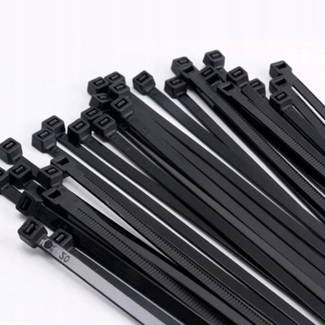 ОЧЕНЬ ПРОЧНЫЕ ЗАЖИМЫ 2,5x200мм 100 ШТ. ЧЕРНЫЕ КАБЕЛЬНЫЕ Стяжки