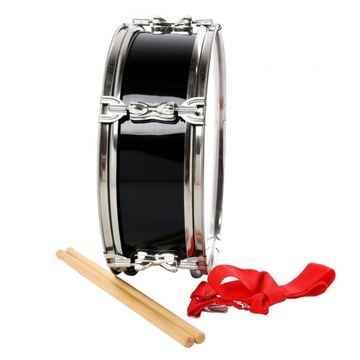 13-дюймовый малый барабан с плечевым ремнем Музыкальные барабаны для детей, подростков и мальчиков, черные