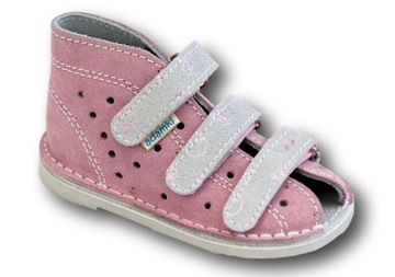 Buty ortopedyczne Adamki róż paski misie - 19