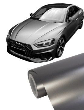 Fólie Šedá Saténová 200 cm x 152 cm Chrom Mat Perla Šedá Grafit Automobilová