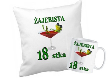 Zestaw Kubek Poduszka Na 18stkę Prezent na 18 urodziny