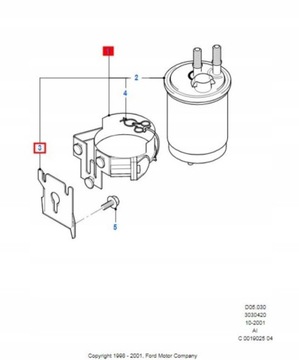 DRŽÁKY FILTRU PALIVA FORD FIESTA DIESEL