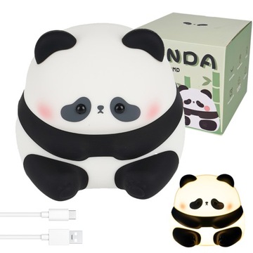 REGULOWANA LAMPKA NOCNA UROCZA PANDA PAT LIGHT 3 POZIOMY 1200 MAH