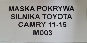 KAPOTA KRYT MOTORU TOYOTA CAMRY 11-15 ORIGINÁLNÍ