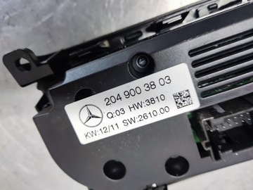 MERCEDES C TŘÍDA W204 FACELIFT PANEL VENTILACE KLIMATIZACE A2049003803