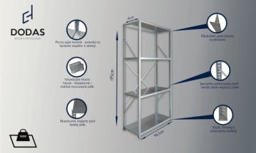 ПОЛКА ДЛЯ ХРАНЕНИЯ МЕТАЛЛИЧЕСКАЯ 195х95х40 СТ4П