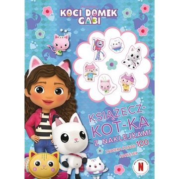 KSIĄŻECZKA DLA DZIECI KOLOROWANKA KOCI DOMEK GABI NAKLEJKI PANDUŚ TREFL 3+