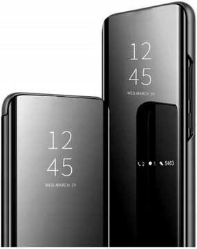 Etui z klapką Clear View do HUAWEI NOVA 5T HONOR VIEW 20 CZARNE