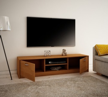 Тумба под ТВ, стол с полкой К028 ОЛЬХА, 160 см