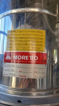 Suszarka suchego powietrza z zaciągiem tworzywa Moretto