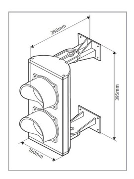 Семафор светодиодный двухцветный MS01-24V Ø124 MOTORLINE