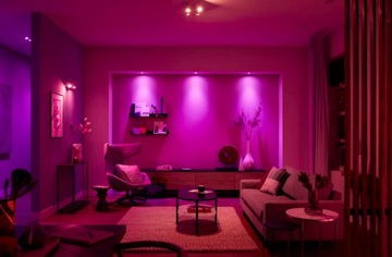 4 встраиваемых светильника со светодиодными источниками Philips Hue White и Color Ambiance