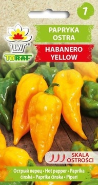 Papryka ostra Habanero Yellow nasiona Toraf