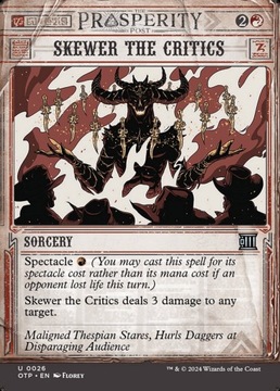 [MTG] Skewer the Critics (OTP) [BORDERLESS, SHOWCASE]