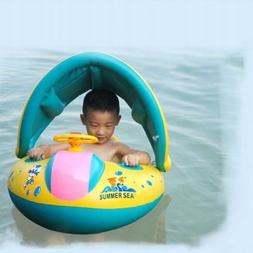 НАДУВНОЕ КОЛЕСО ДЕТСКОЕ С РУЛЕМ И КОЗЫРЕКОМ