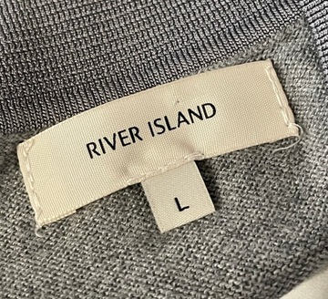 P7 koszula sweterkowa River island L nowa szara kołnierzyk zapinana