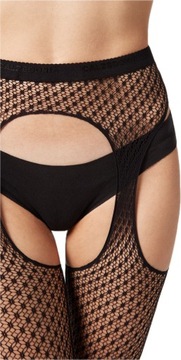 CALZEDONIA Rajstopy z pasem T.4- L RETE REGGICALZE GEOMETRICO