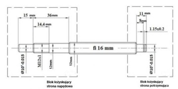 ШВП с гайкой СФУ1605-1600мм с обработкой под блоки подшипников